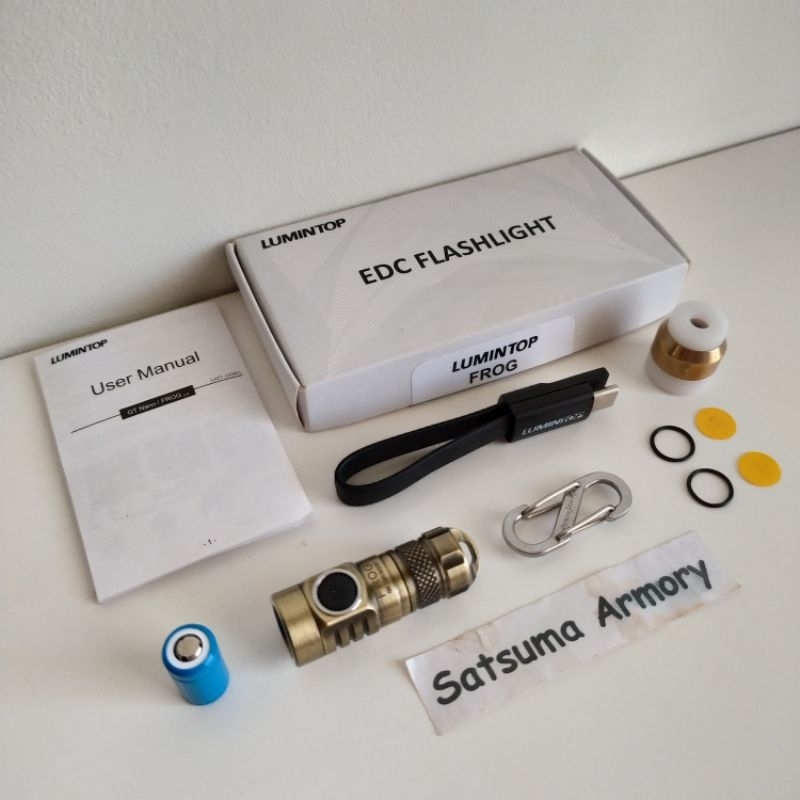 Senter EDC Lumintop Frog Brass Flashlight