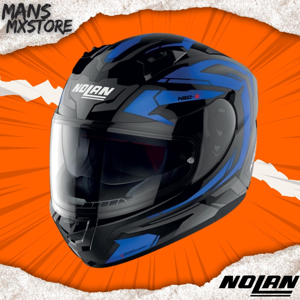 HELM NOLAN N606 023 ANCHOR METAL BLACK HELMET FULL FACE SNI NOLAN N60-6