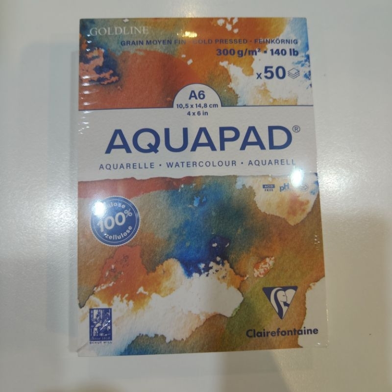 

Kertas Cat Air Watercolor Paper Ukuran A6 Clairfontaine 300gsm Cold Press