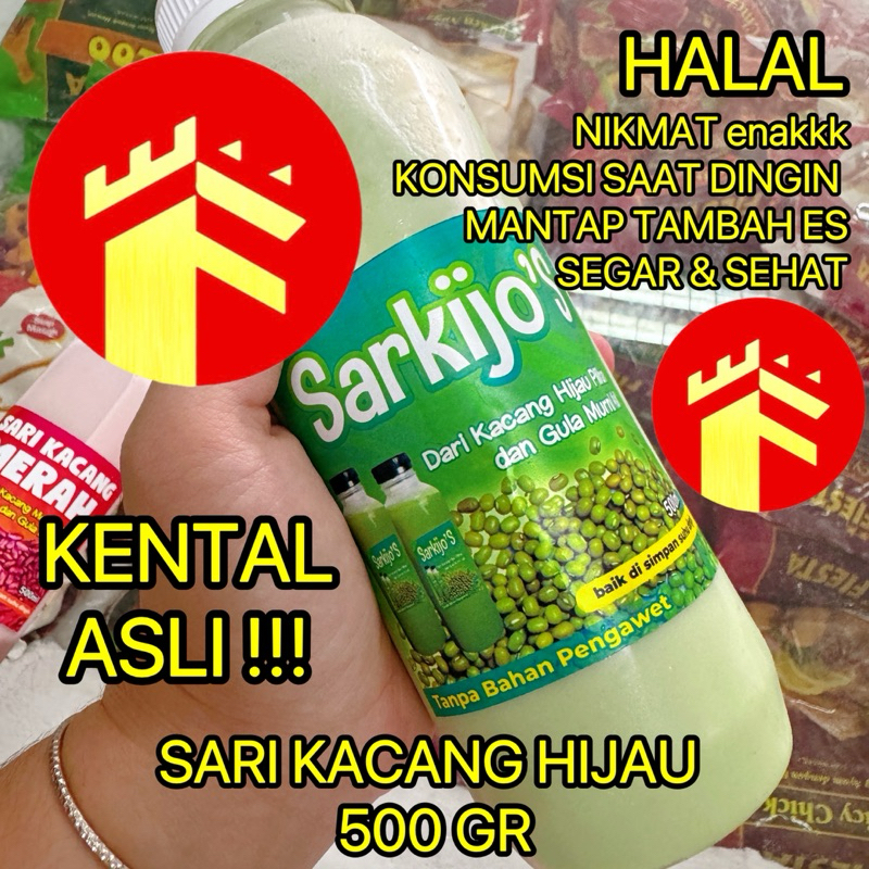 

SARI KACANG HIJAU 500 ML ASLI KENTAL SARKIJO SUSU NON DAIRY SUSU KACANG HIJAU MINUMAN SEHAT SARI KACANG HIJAU