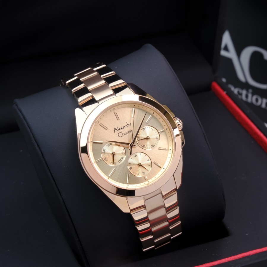 ORIGINAL Jam Tangan Wanita Alexandre Christie AC 2977 / AC2977 Garansi 1 Tahun - Stainless Steel
