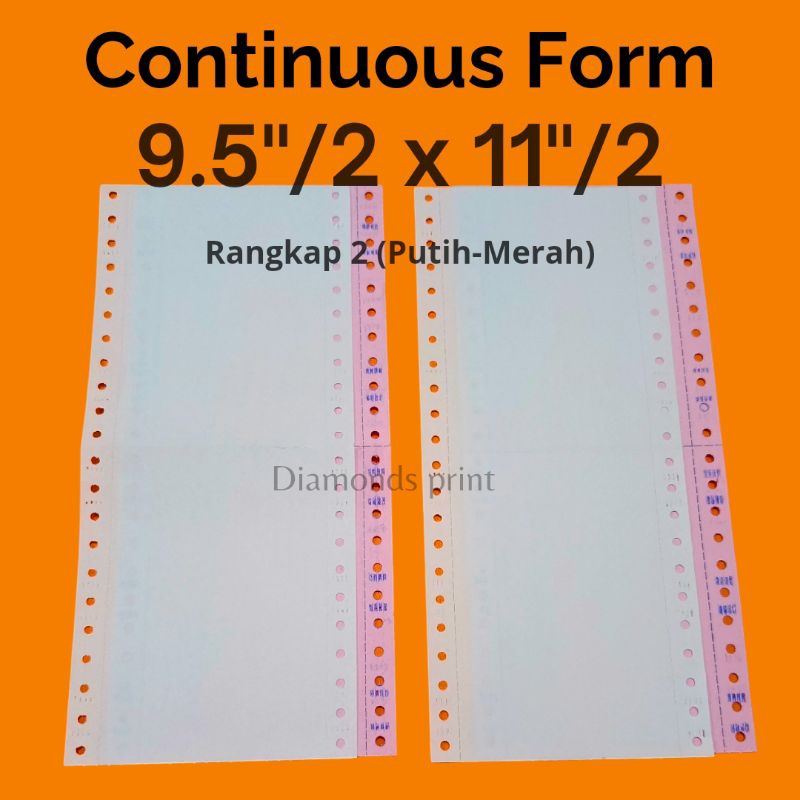

Kertas Faktur 2ply 9.5/2 X 11/2 Continuous Form Paperpryns A4 Bagi 4 Rangkap 2 | Kertas Wartel Resi