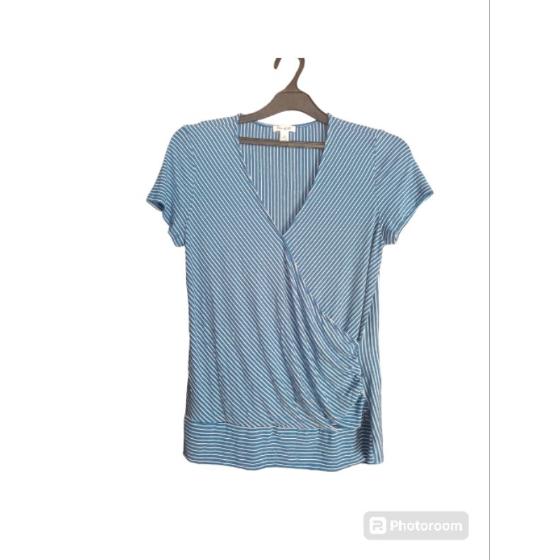 Blouse WESTPORT v neck wrap blus bergaris branded wanita