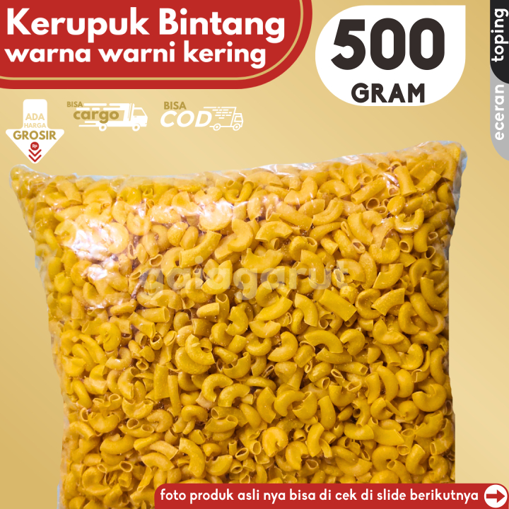 

Makaroni Mentah Kering isi 500g Bahan Seblak by GG (Bisa COD/Grosir/Kargo)