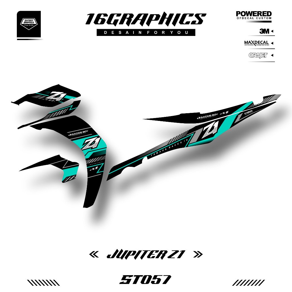 Striping Stiker Jupiter Z1 RC | Stiker Variasi Jupiter Z1 | Sticker Motor | Striping Motor | Stiker 