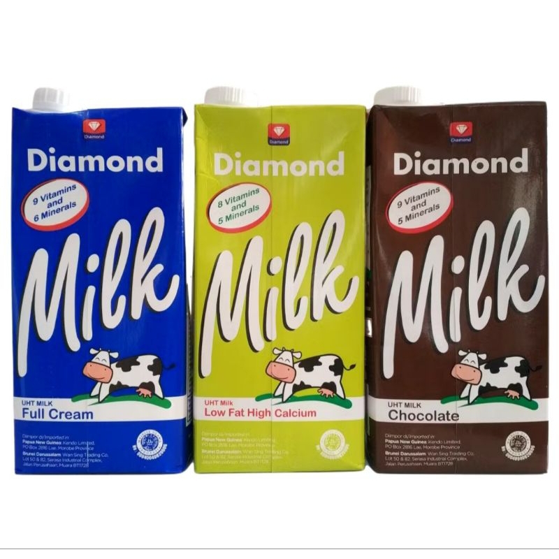 

susu diamomd 1000ml full cream/low feat/coklat