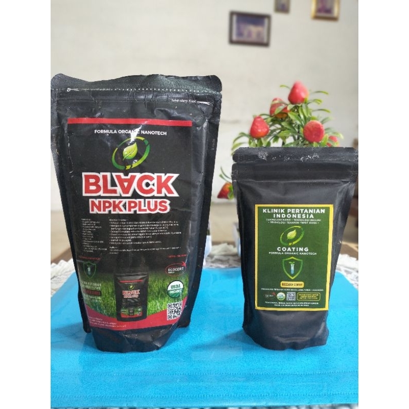 BAHAN PUPUK RACIKAN : Black NPK Plus & Coating Utk Tanaman Berumbi Kentang, Bawang merah,/putih, Jah