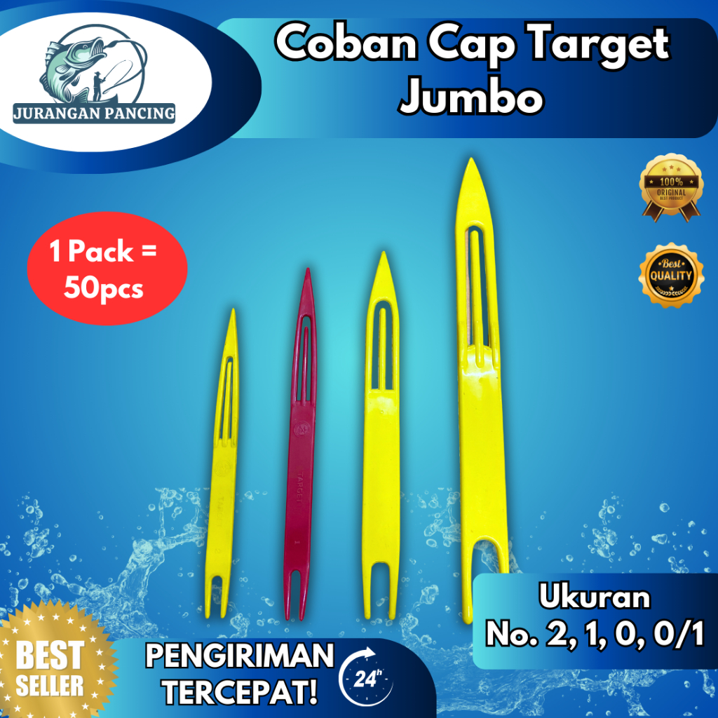 Coban  Cap Target Jumbo Per Pack Alat Jahit / Alat Rajut Jaring Ikan dan Jala / Jarum Sulam Jaring