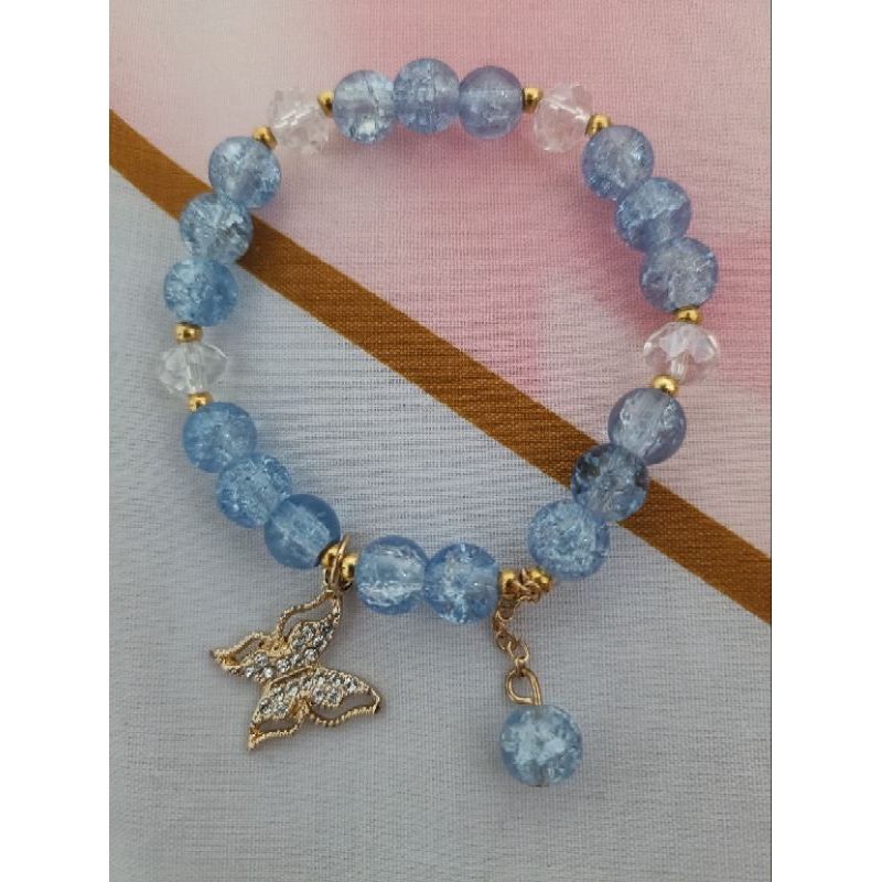 GELANG MANIK-MANIK KRISTAL KACA FASHION KOREA DIY / GELANG SANRIO ANAK MANIK MANIK KRISTAL KARAKTER 