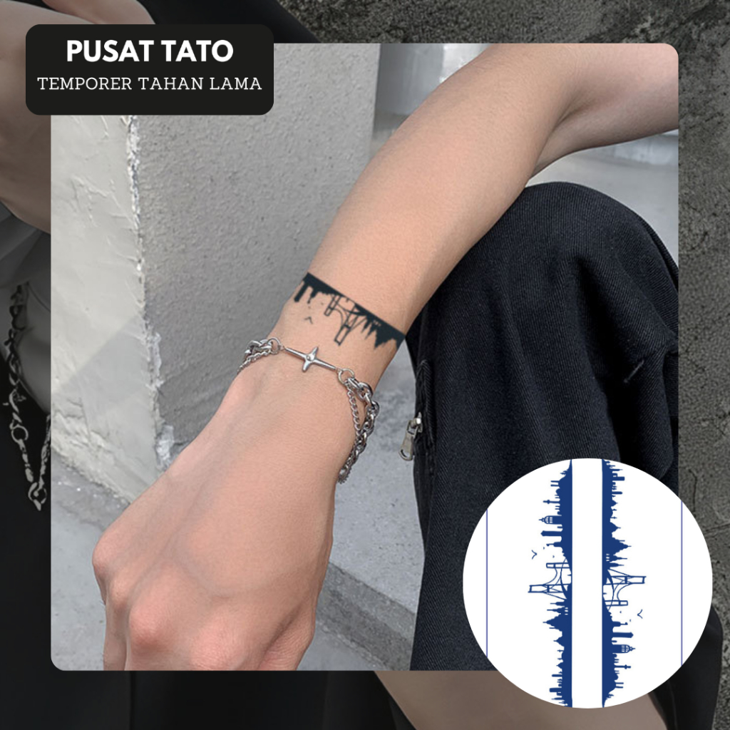 PREMIUM ARMBAND Tato temporer tahan lama 1 bulan motif gelang tangan semi permanen fruit ink tattoo 