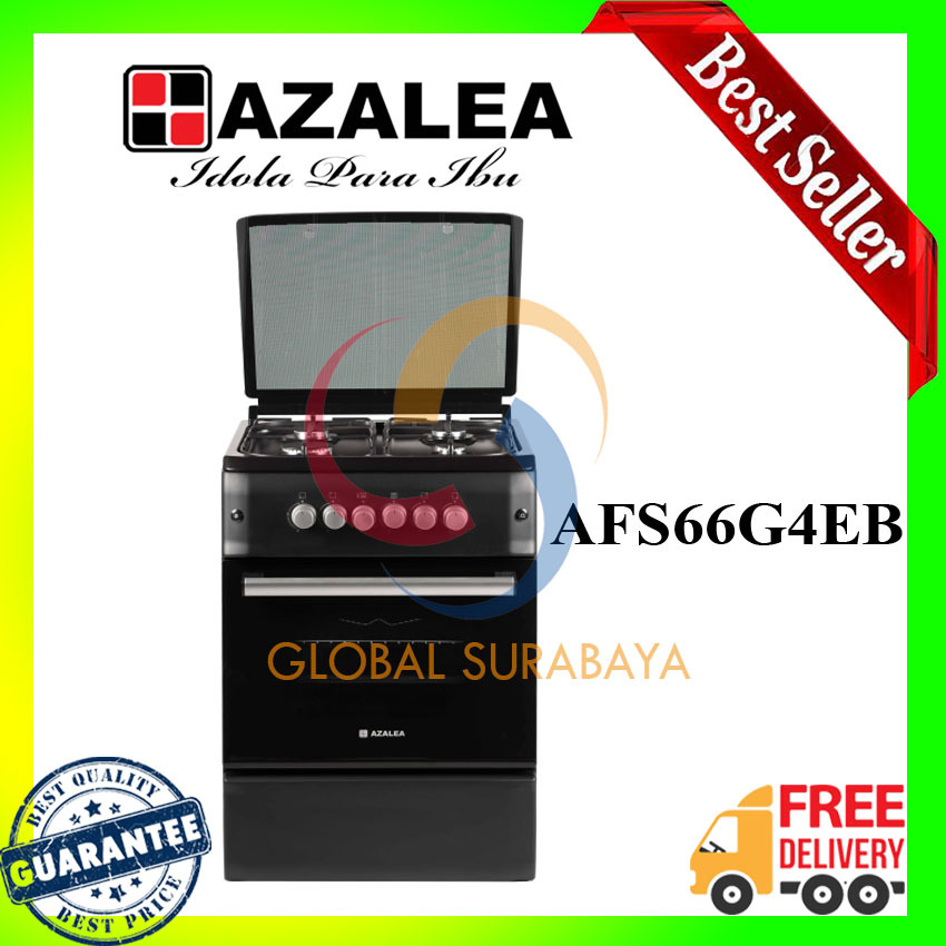 Azalea AFS66G4EB Kompor Gas Freestanding 60 cm Hitam