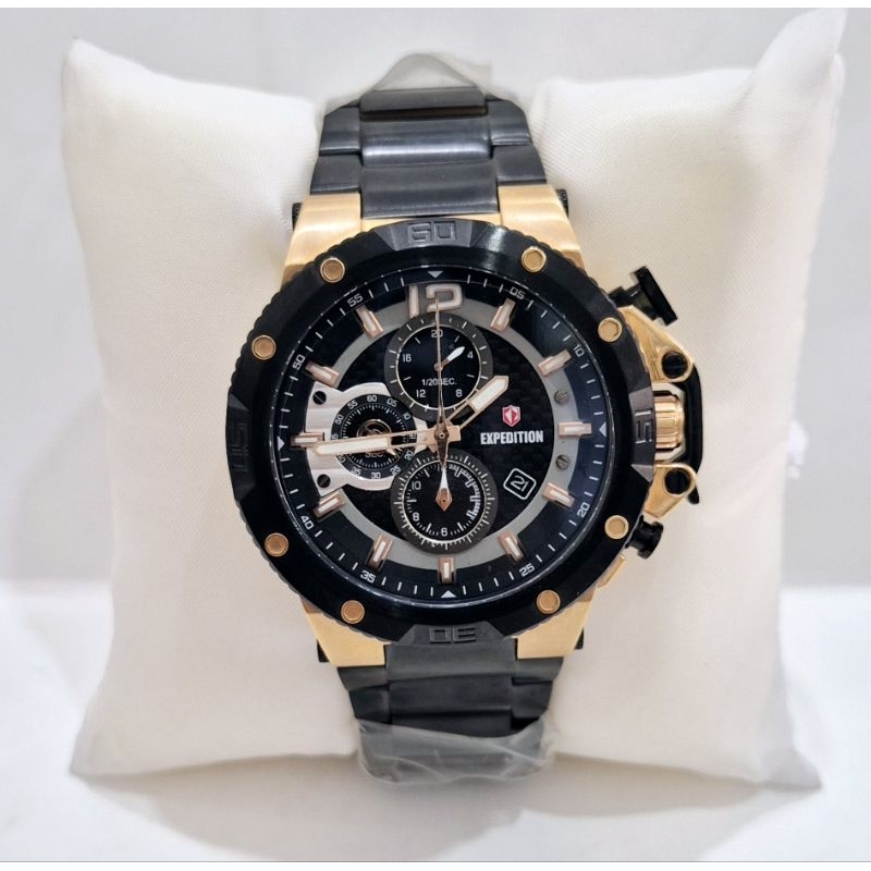 Expedition E6751M Black Rosegold Jam tangan cowok original