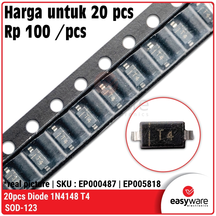 20x Diode 1N4148 SOD123 1N4148W T4 SOD-123 Switching Diode 1N4148 SMD