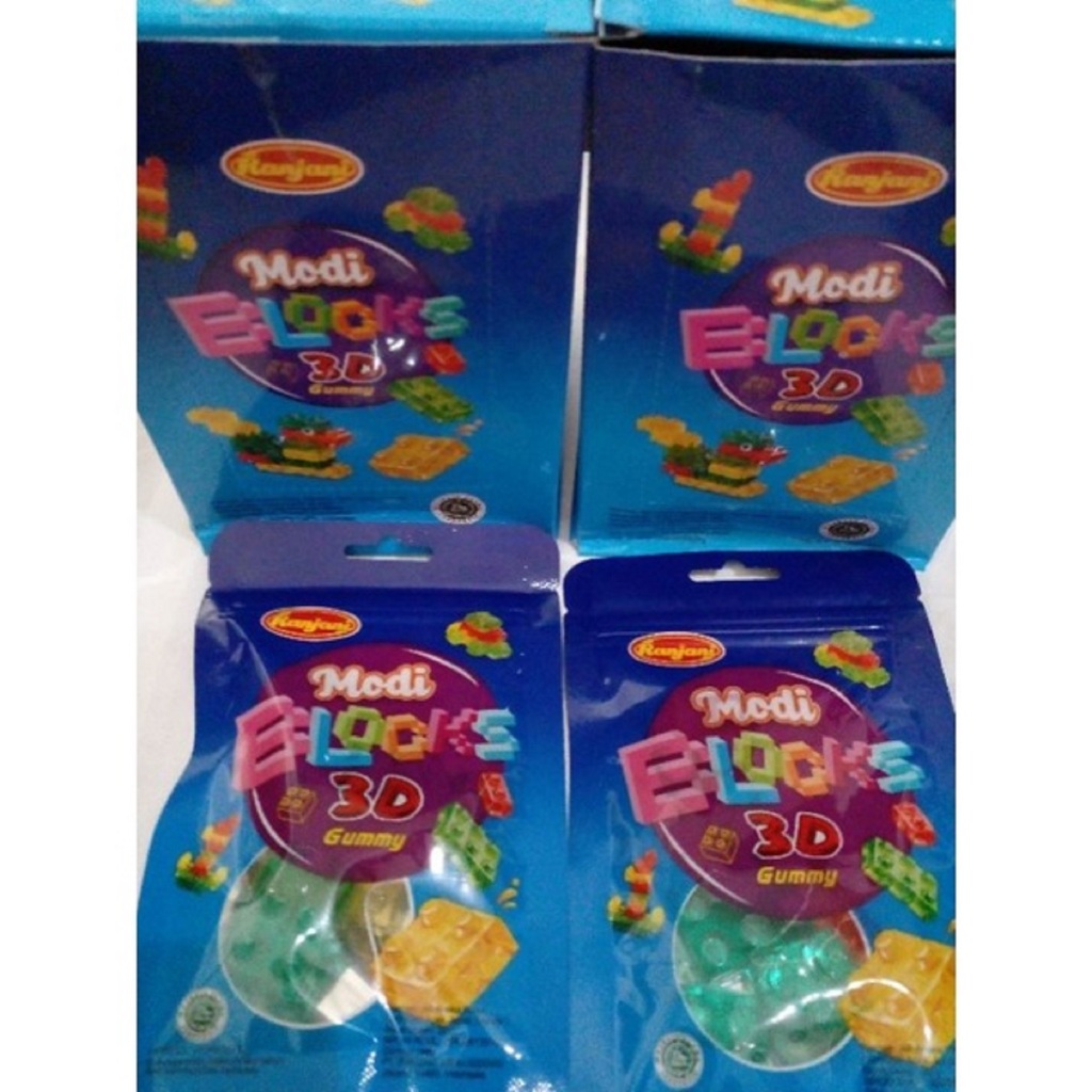 

Ranjani Modi Block 3D Gummy Permen Jelly Aneka Rasa / 1 Pak isi 12Pcs