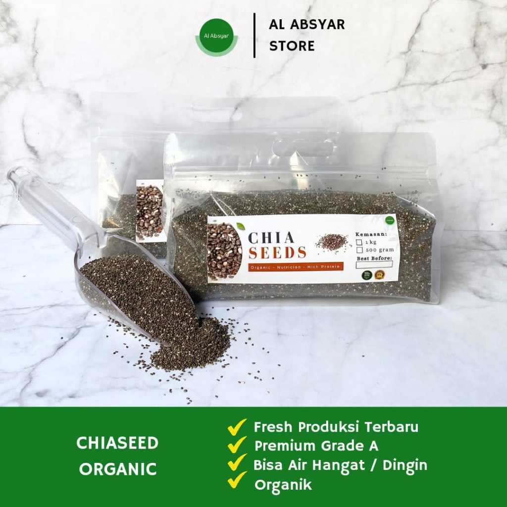 

Chia Seed Organik Premium 1 Kg Halal Mexico Healthy Food Black Chia Seed Menu Diet Sari Lemon Biji Chia Original Premium Paraguay