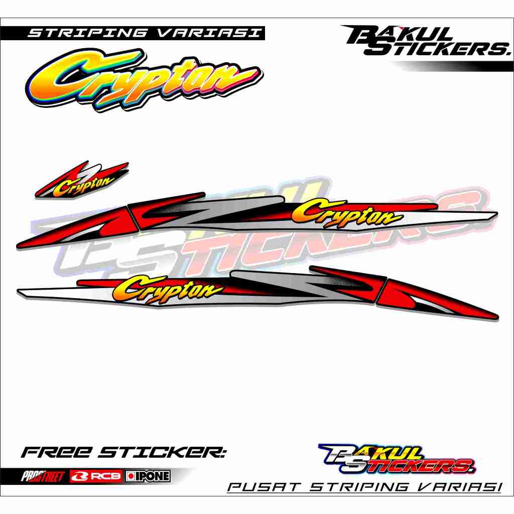 STRIPING VARIASI YAMAHA CRYPTON / STICKER LIST VARIASI MOTOR CRYPTON