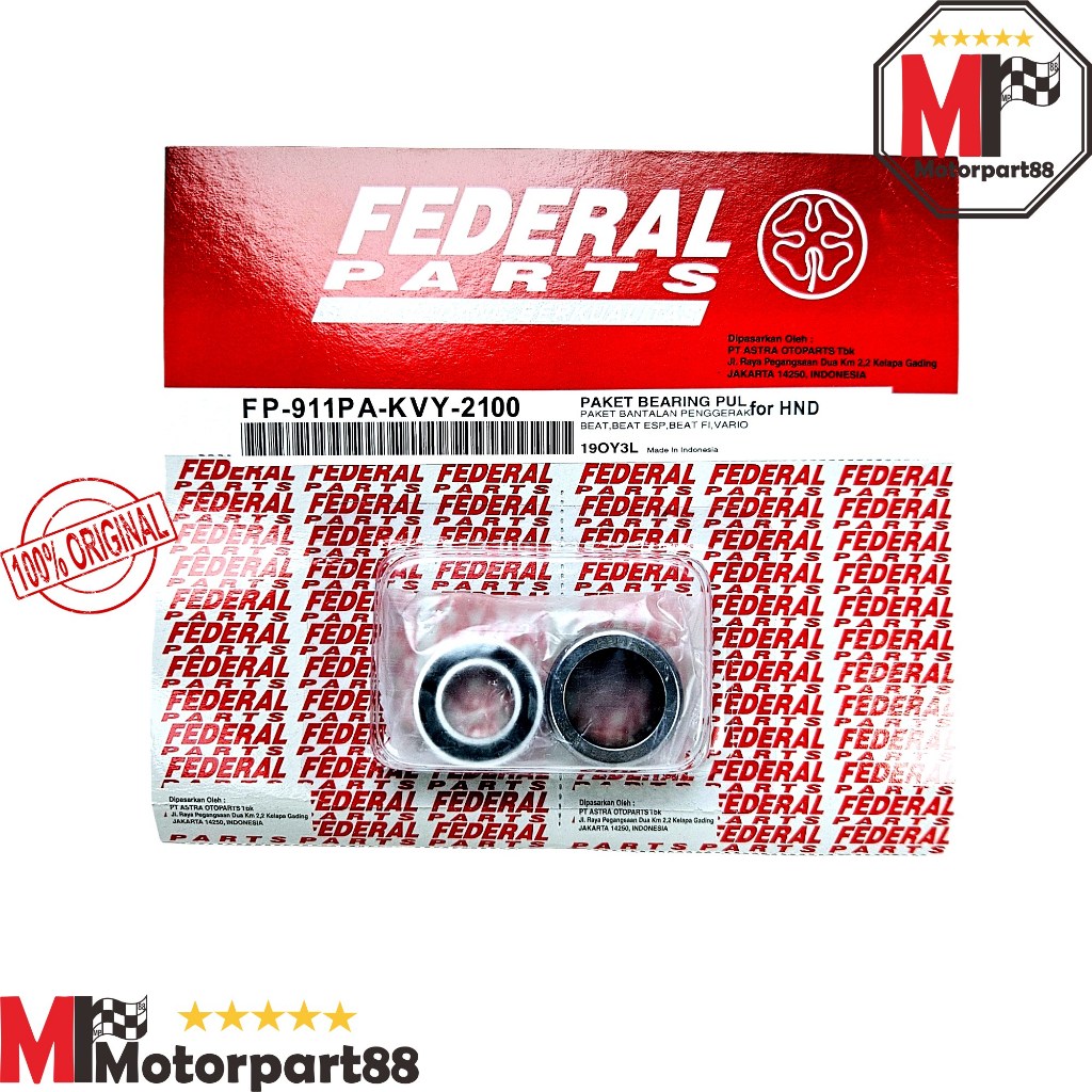 BEARING LAHER PULLY PULI CVT SET LAHER BAMBU BEAT KARBU BEAT FI BEAT ESP VARIO KVY FEDERAL ORI