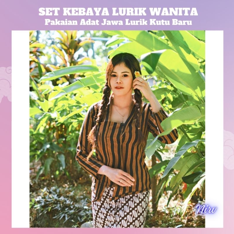 KEBAYA LURIK DEWASA/Lurik kutubaru dewasa/baju adat jawa lurik/kutubaru/LURIK WANITA/KUTUBAFU WANITA