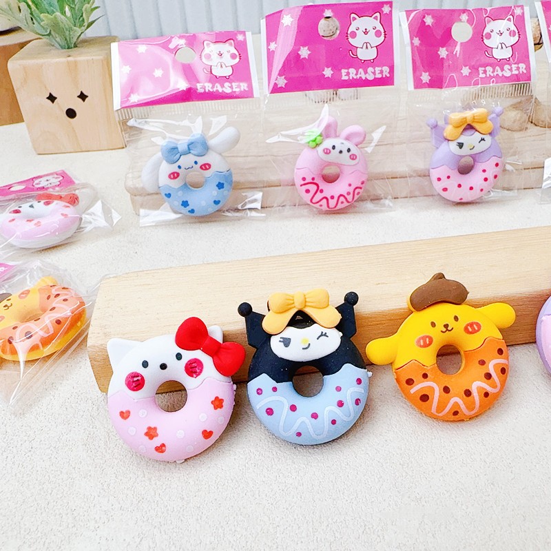 

BEST PENGHAPUS PENSIL LUCU BENTUK BABY DONUT KARTUN KAWAII / PENCIL ERASER COLORFULL BS