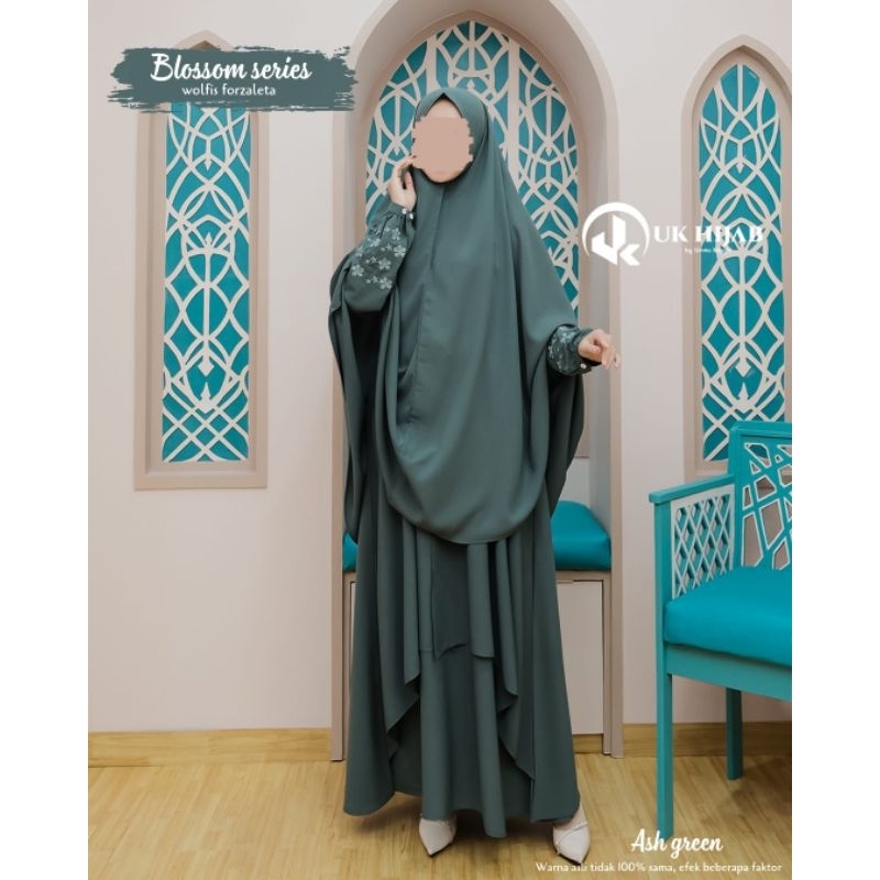 BLOSSOM GAMIS SYAR'I BERKUALITAS| GAMIS SET CADAR MURAH | Set Muslimah | gamis Sunnah Akhwat | Khima