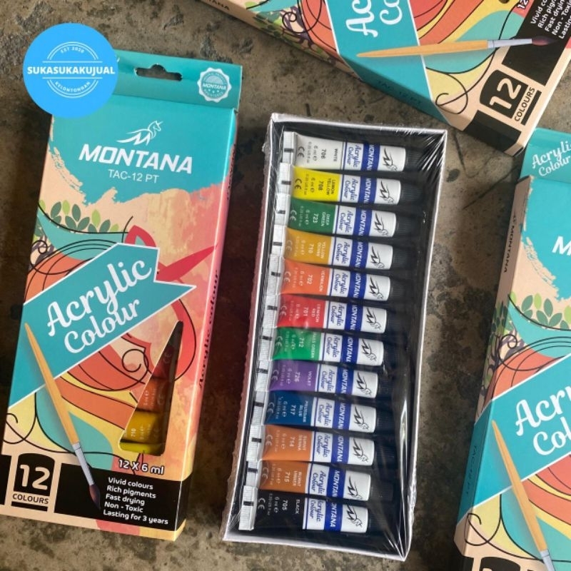 

acrylic colour cat akrilik montana 12x6ml