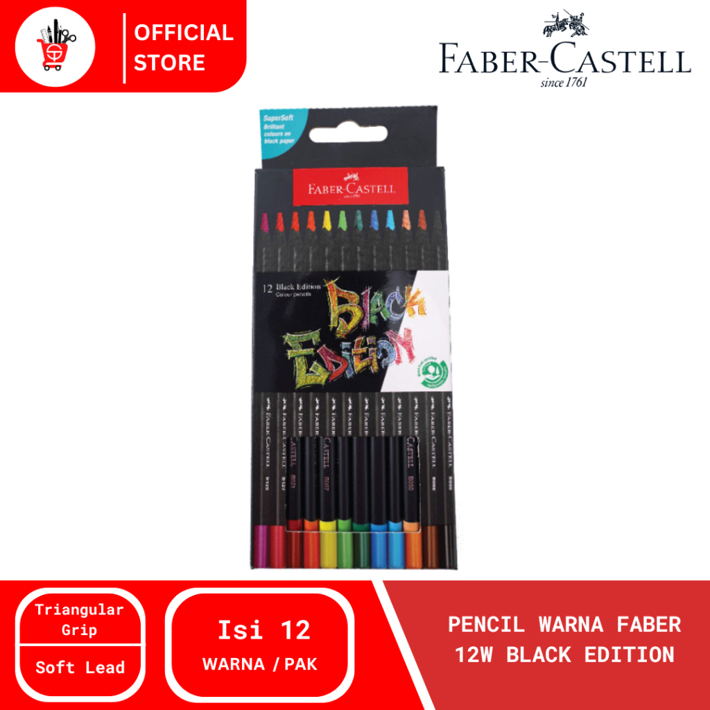 

Color Pencil | Pencil Warna Faber-Castell 12 Warna Black Edition (1 PCS)