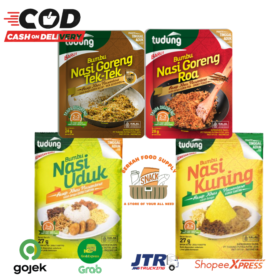 

[ BERKAH ] Tudung Bumbu Nasi Uduk Nasi Kuning Nasi Goreng Roa Nasi Goreng Tektek 28gr Bumbu Instant