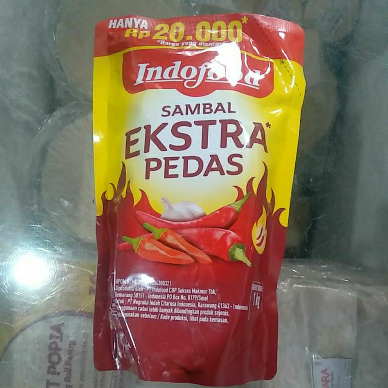 

indofood saus sambal ekstra pedas 1 kg