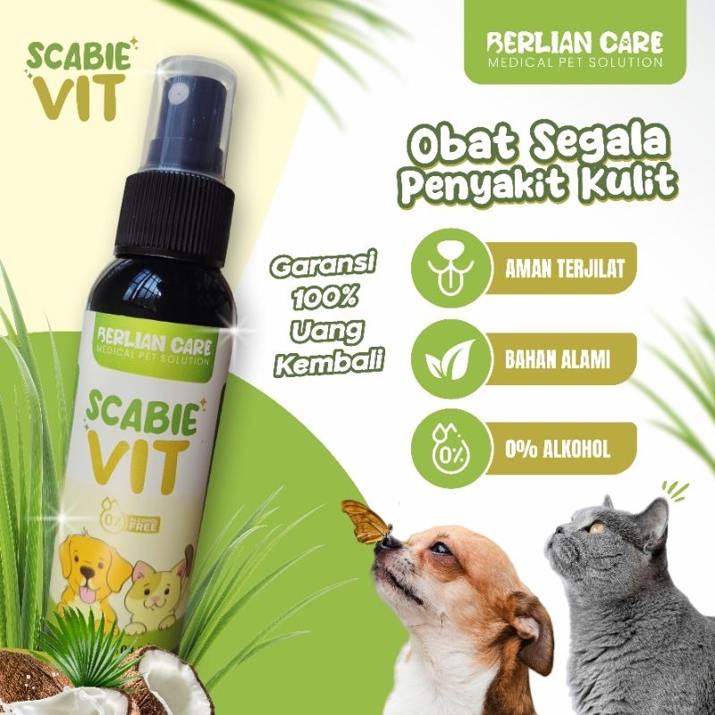 SCABIE VIT Obat Jamur Scabies dan Penyakit Kulit Lainnya Aman Terjilat Aman untuk kitten kucing hami