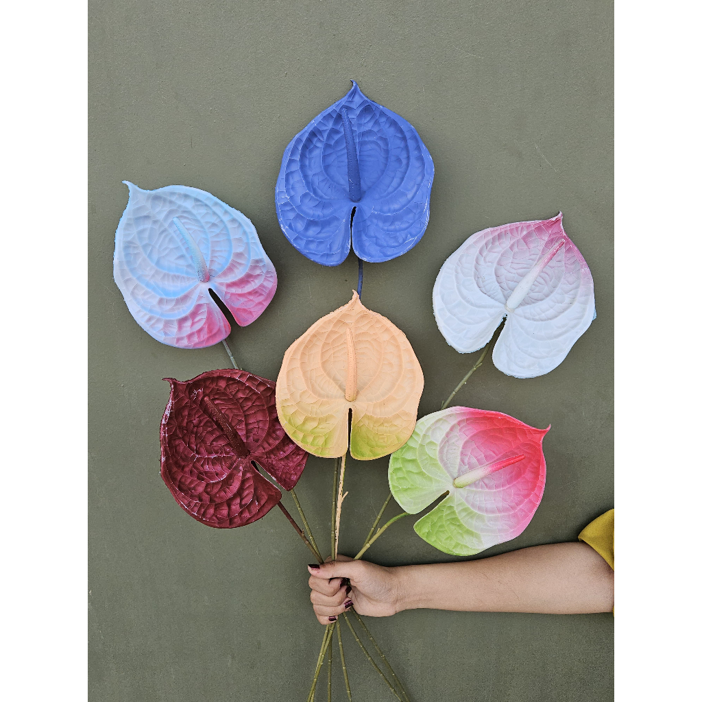 bunga anthurium artificial bunga palsu hiasan dekorasi pernikahan