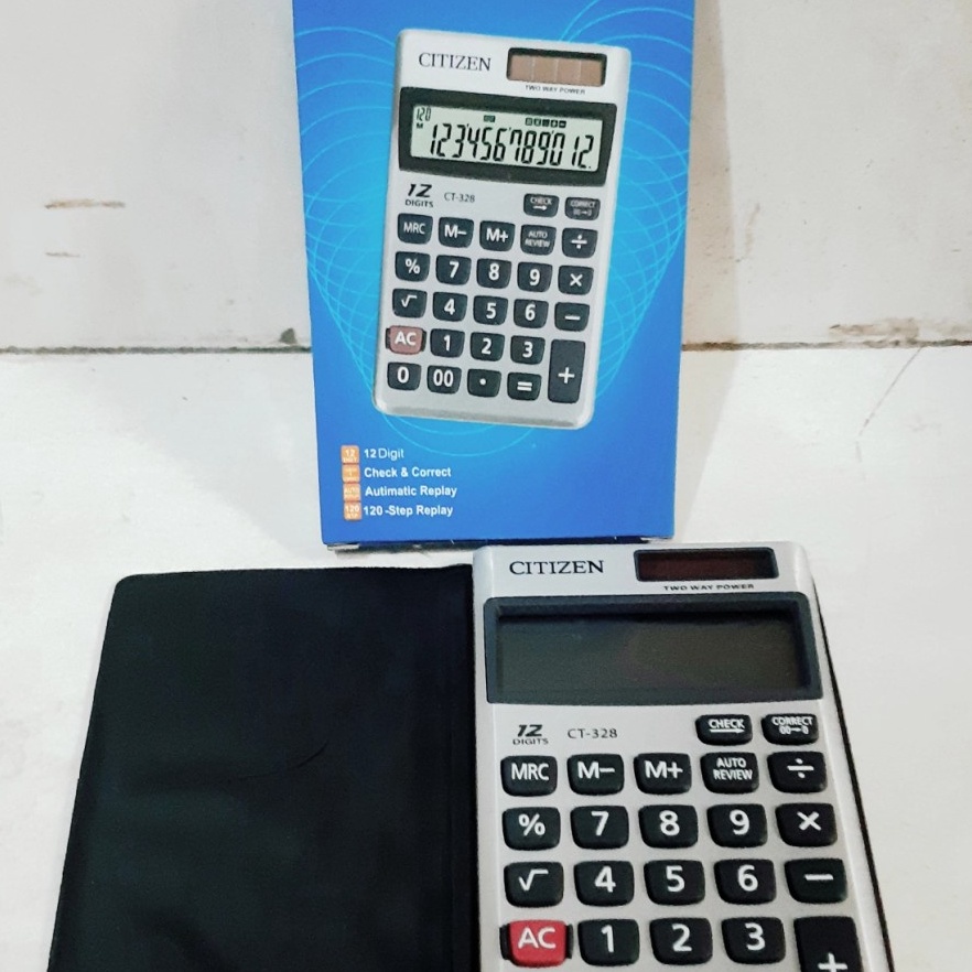 

KODE Q88S Kalkulator Citizen CT328 12 Digit CoverBook Mini