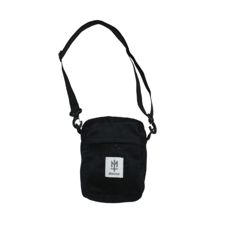 MATERNAL DISASTER.TAS SLEMPANG CORDUROY HITAM
