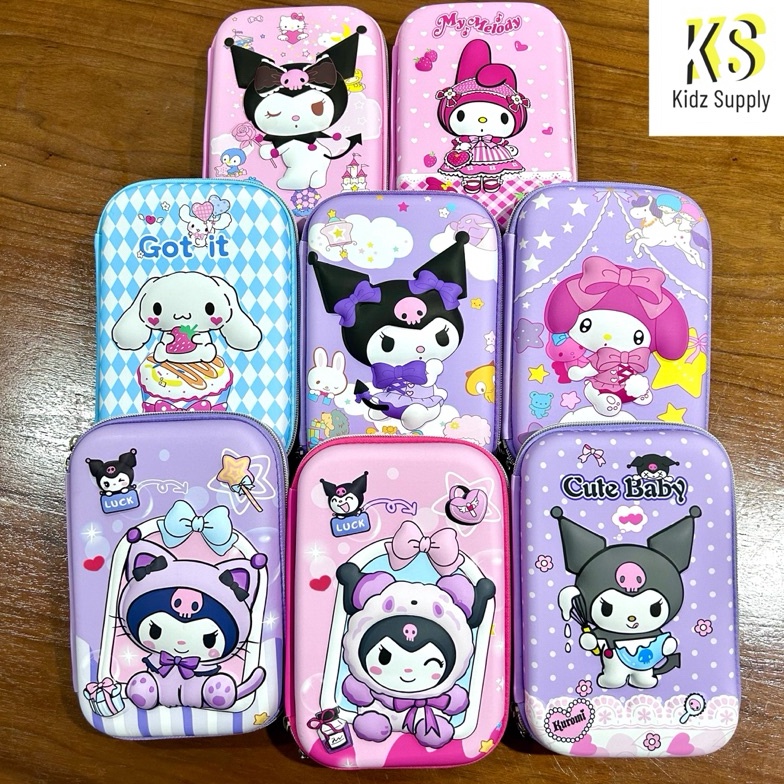 

KODE G73C Tempat Pensil Kuromi Kotak Pensil Anak Perempuan Kuromi Hardcase 3D Timbul Gambar Unicorn Hello Kitty Kuromi Melody Cinamoroll Pencil Case Kuromi