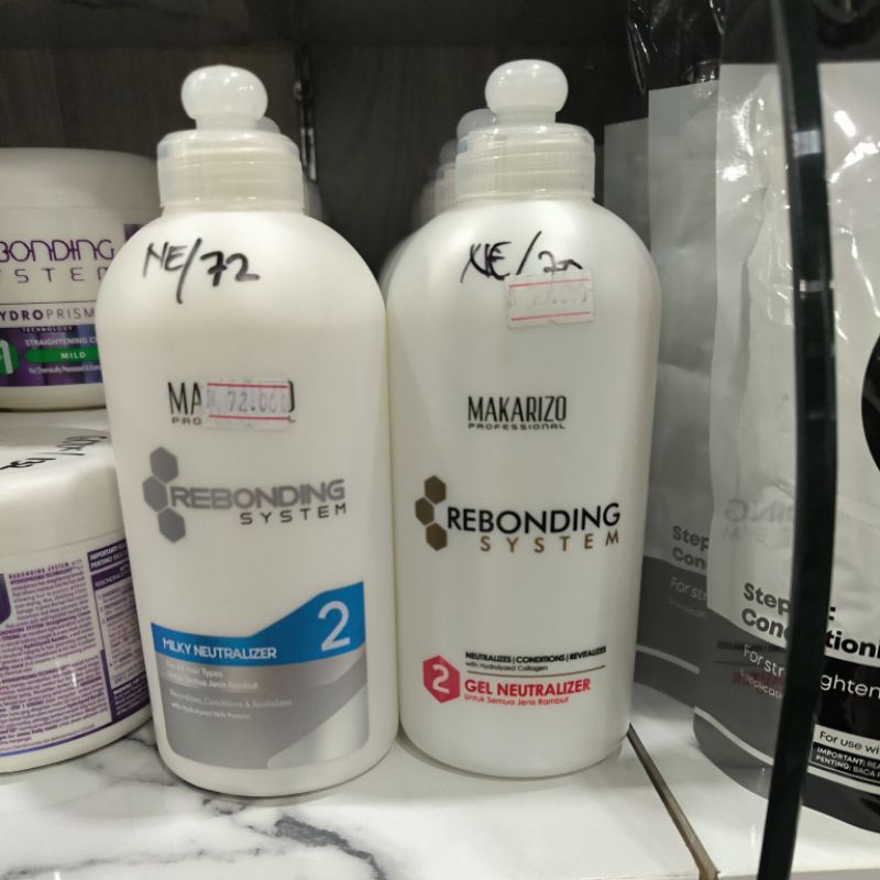MAKARIZO Rebonding System Neutralizer 500ml STEP 2 Netral Milky / Gel / Smoothing / Pelurus Rambut