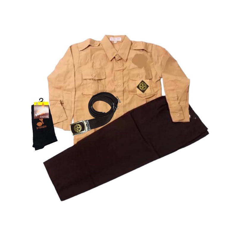 

KODE Q26Y Setelan Super Lengkap Pramuka LAKI BAJU PANJANG CELANA PANJANG Seragam Sekolah SD Cowok