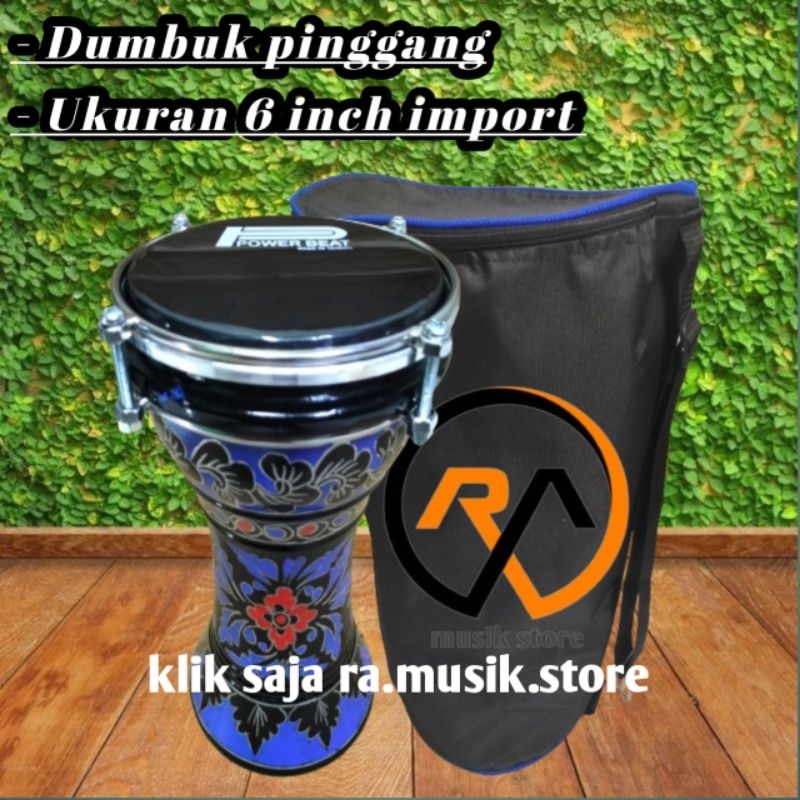 Dumbuk pinggang atau gendang ukuran 6 inch import
