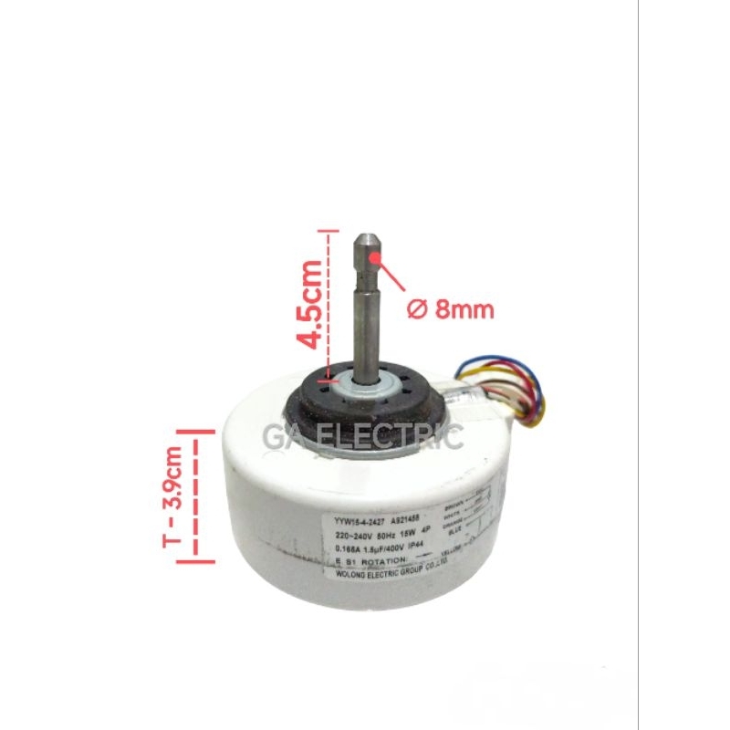 MOTOR FAN INDOOR AC PANASONIC YYW15-4-2427 - AS 4.5CM