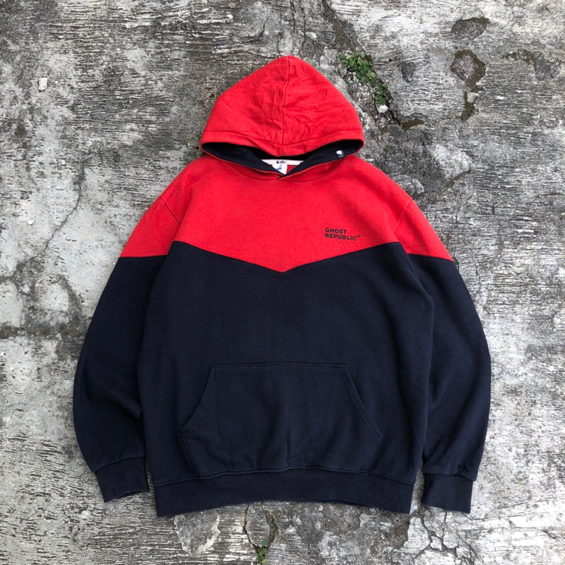 jaket jumper jemper Hoodie ghost republic two tone #htxhd91 original brand asli ori murah