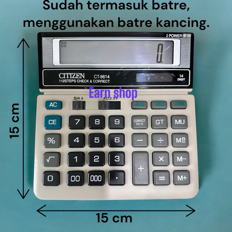 

KODE M39L Kalkulator Dagang 14 Digit Citizen CT8614