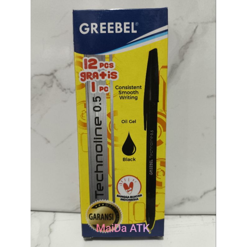 

Pulpen GREEBEL Hitam 12pcs