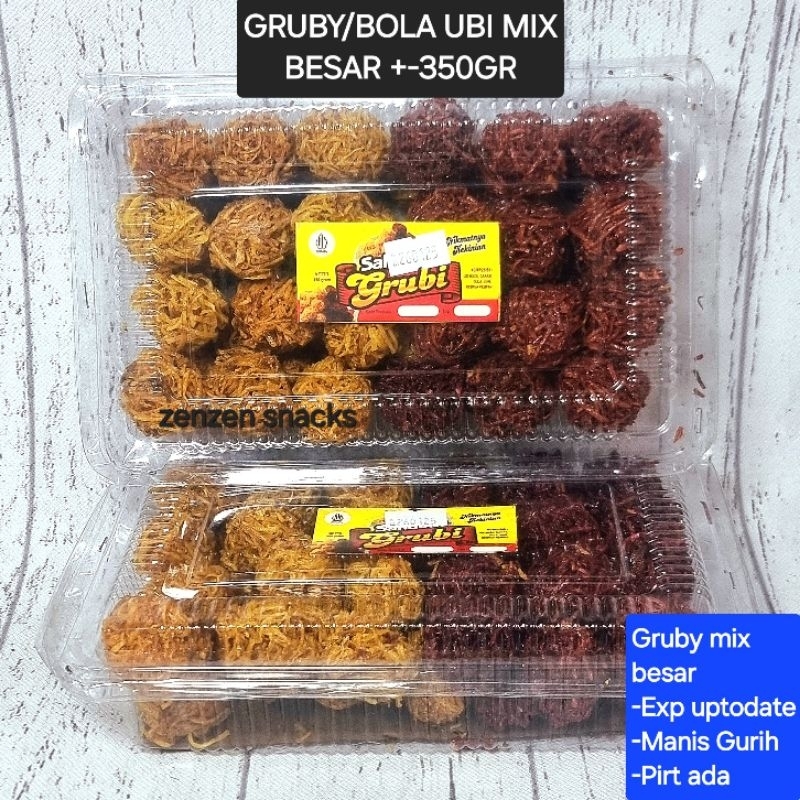 

BOLA UBI/GRUBI MINI MIX MIKA BESAR +-350GRM