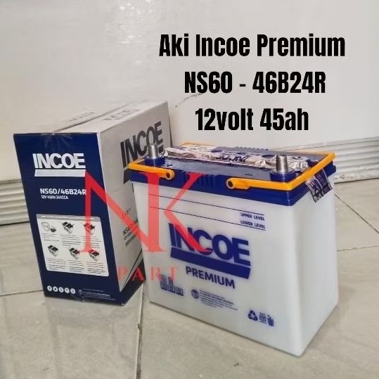 Aki Mobil Suzuki APV, SX4, Xover, Swift, Jimny Incoe NS60 Basah 45Ah