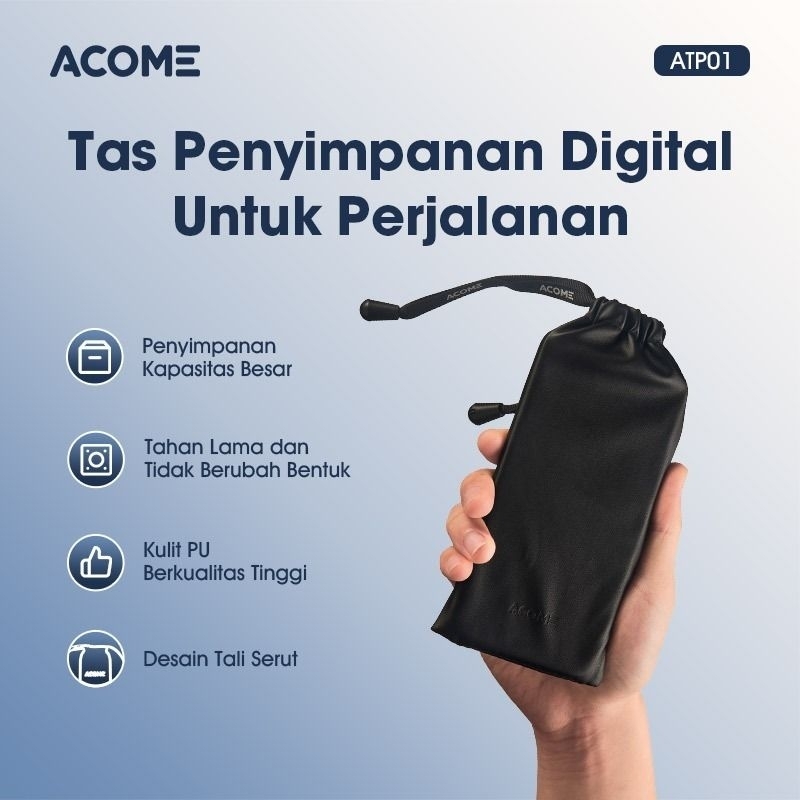 [GARANSI] ACOME ATP01 Pouch Sarung Universal Fleksibel Serba Guna Untuk Handphone Powerbank Headset 