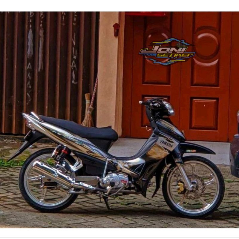 STRIPING STANDAR ORI LIST STIKER MOTOR JUPITER Z TAHUN 2008 RUJI HITAM SILVER JUPITER Z 2008