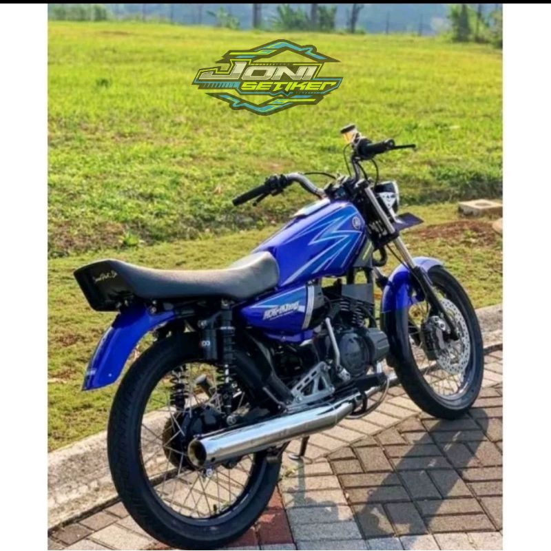 Striping Lis sticker standar Yamaha rx king 2003 biru stiker rx king biru 2003 berkualitas