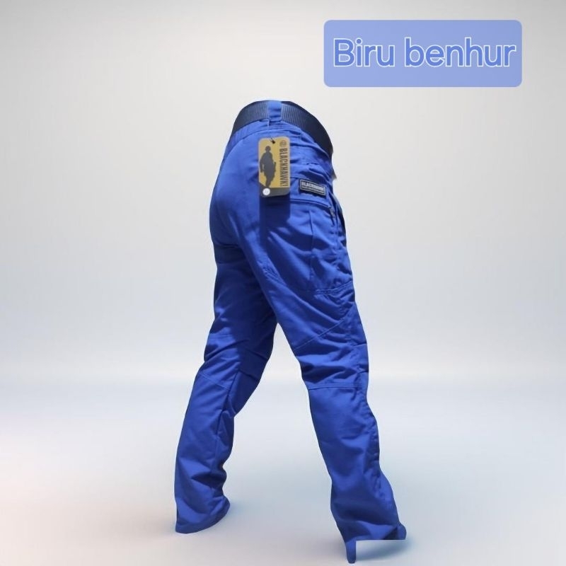 Celana tactical blackhawk premium biru benhur