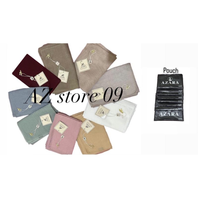 10 pcs HIJAB AZARA POUCH POLOS Paket Usaha Paket Reseller Paket Hemat Random