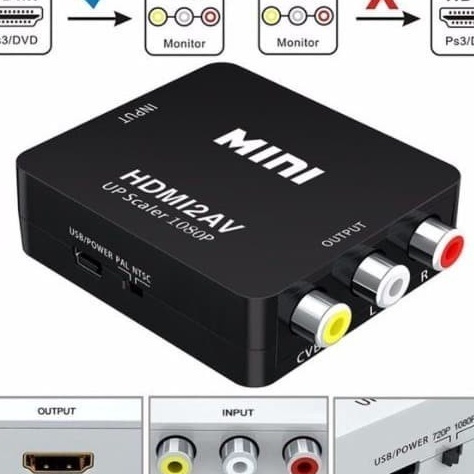 Eksklusif Converter HDMI to AV RCA  HDMI to AV  HDMI to RCA