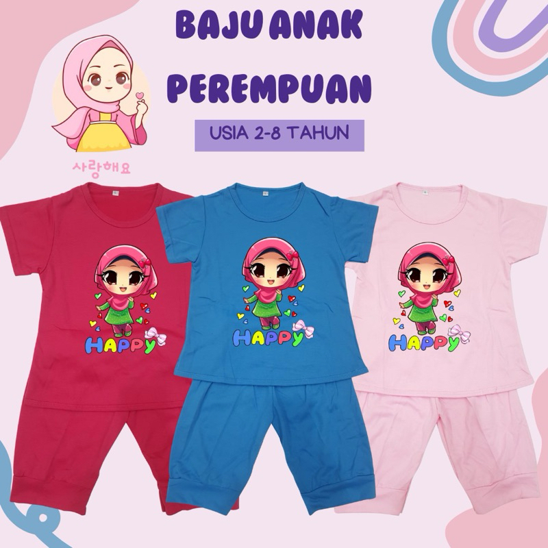 BAJU ANAK PEREMPUAN HIJAB/STELAN ANAK PEREMPUAN/BAJU ANAK PEREMPUAN 2-8TAHUN/STELAN VIRAL/BAJU REKOM