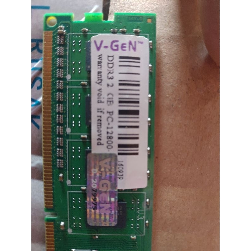 Ram PC DDR3. Merek V-Gen. 2gb